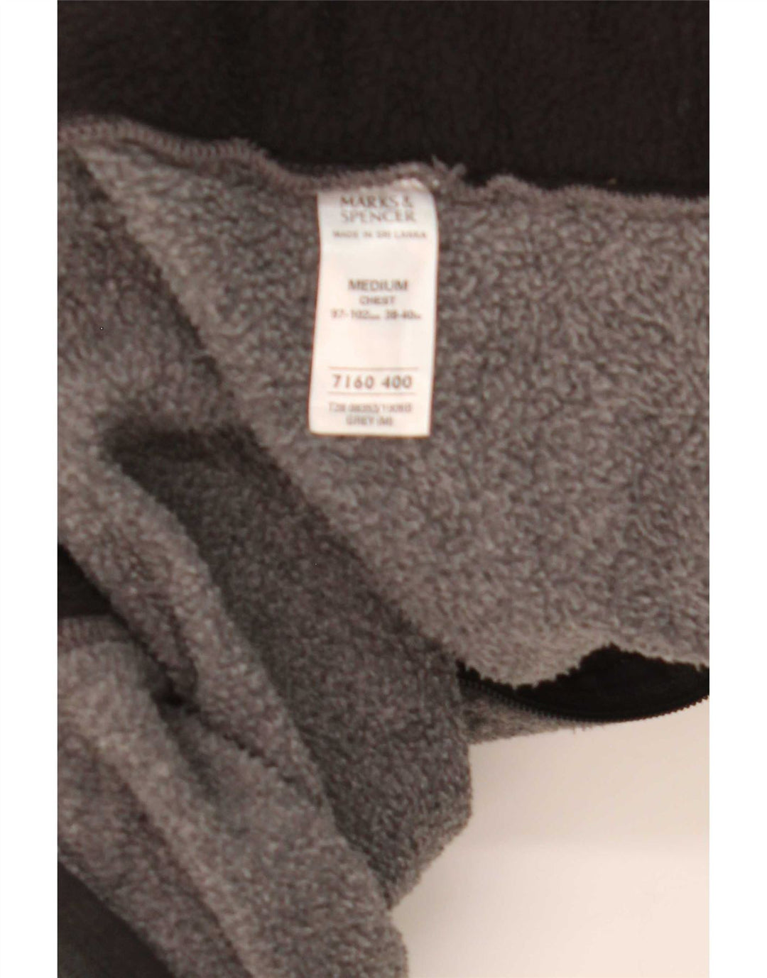 Мужская флисовая куртка Marks & Spencer UK 38 средний серый полиэстер