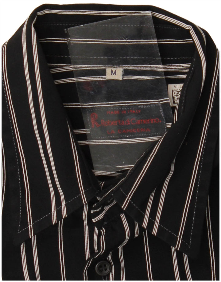 Мужская рубашка Roberta di Camerino среднего размера в черную полоску