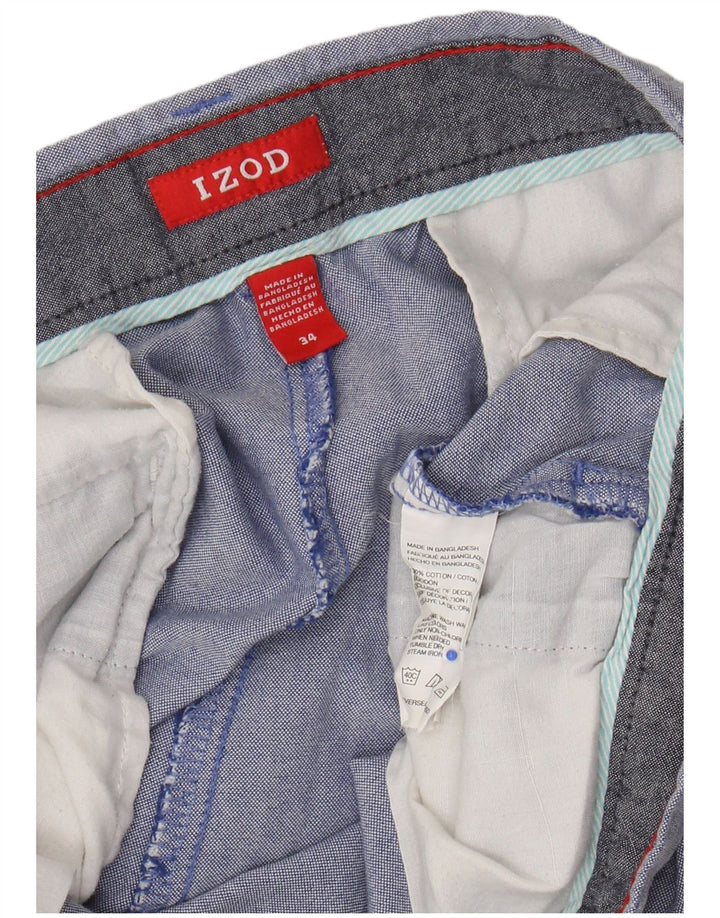 IZOD Мужские шорты чинос W34, большие синие, хлопок