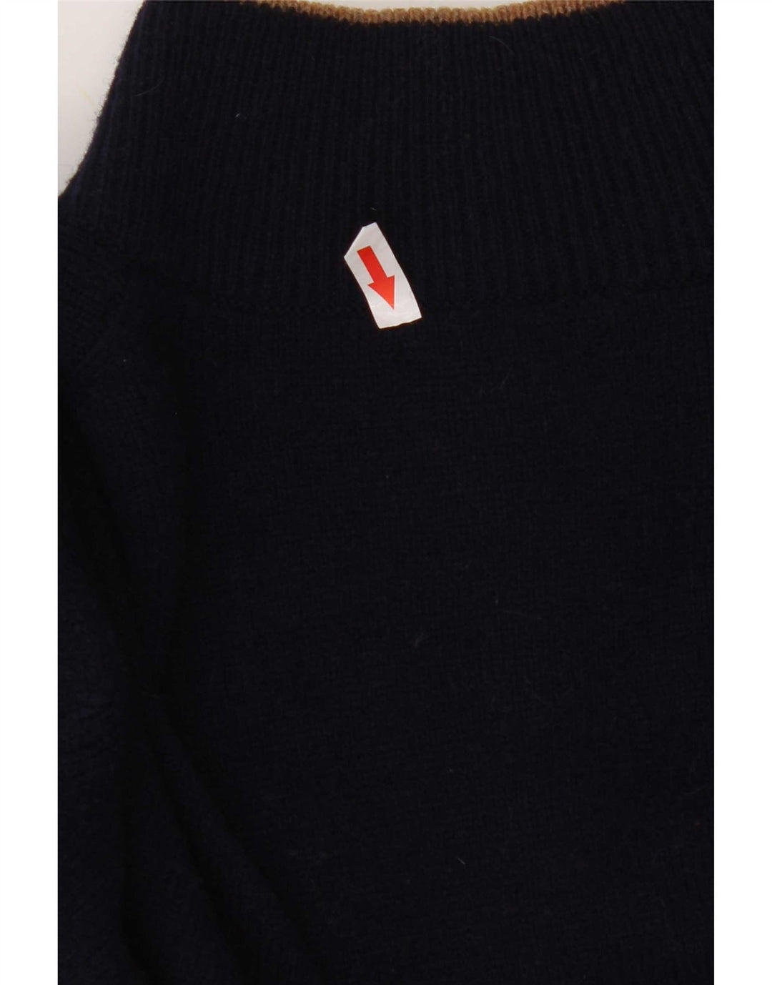 Мужской свитер Musto с воротником на молнии, большой темно-синий из овечьей шерсти