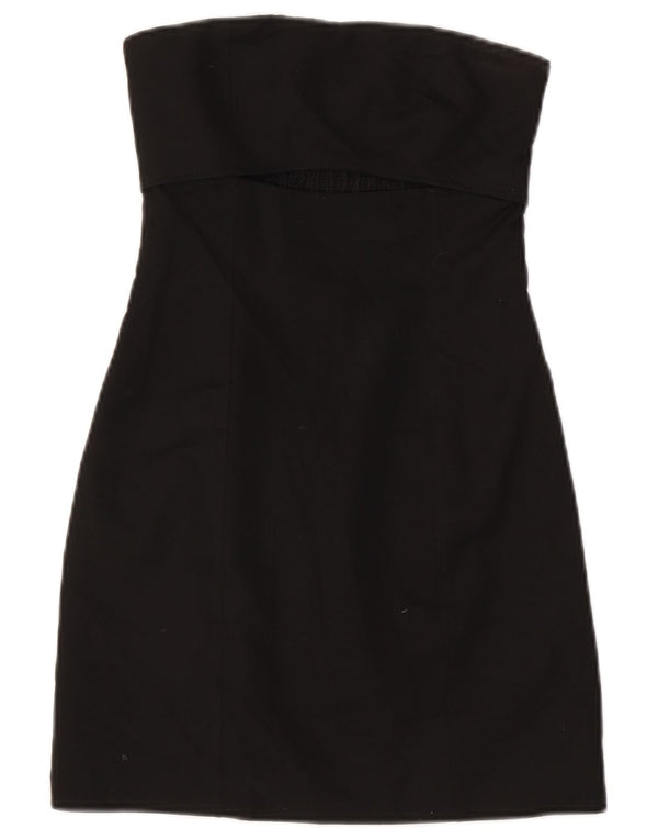 Женское платье без бретелек Zara UK 4 XS, черный полиэстер