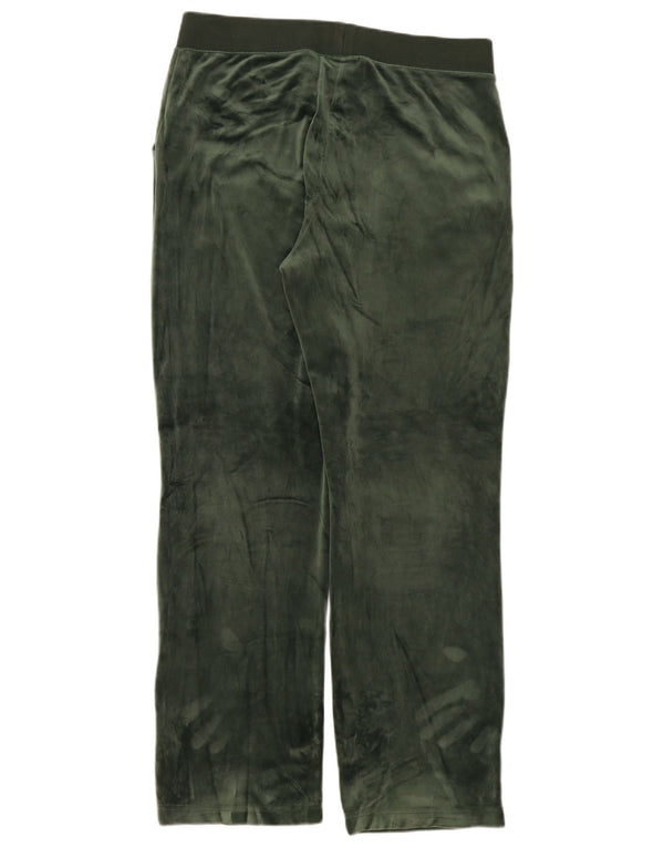 Женские велюровые спортивные брюки Juicy Couture UK 18 XL, полиэстер цвета хаки