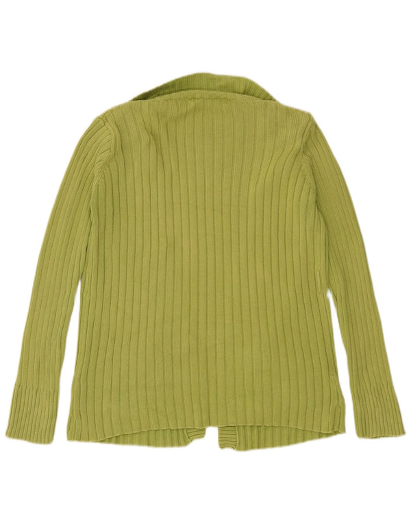 Женский открытый кардиган Zara UK 14, хлопковый средний зеленый цвет