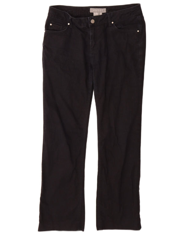 Женские прямые повседневные брюки Zara EU 44 XL W34 L29 Темно-синие хлопковые