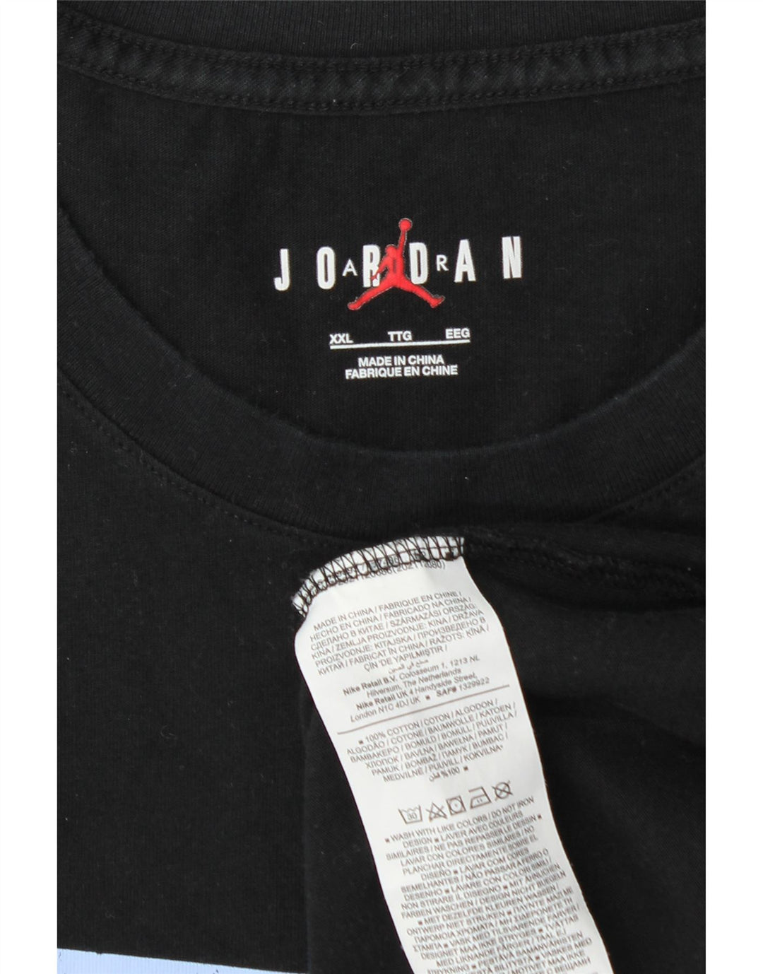 Мужская футболка с рисунком Jordan Top 2XL, черный хлопок