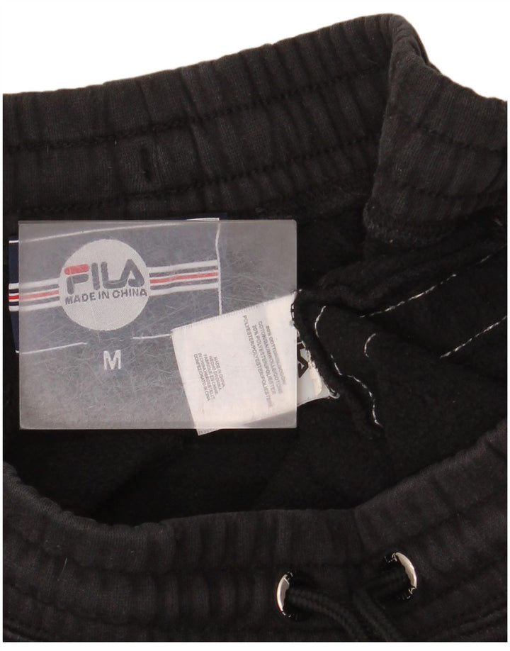 Fila Мужские спортивные брюки с рисунком, джоггеры, средний черный, хлопок