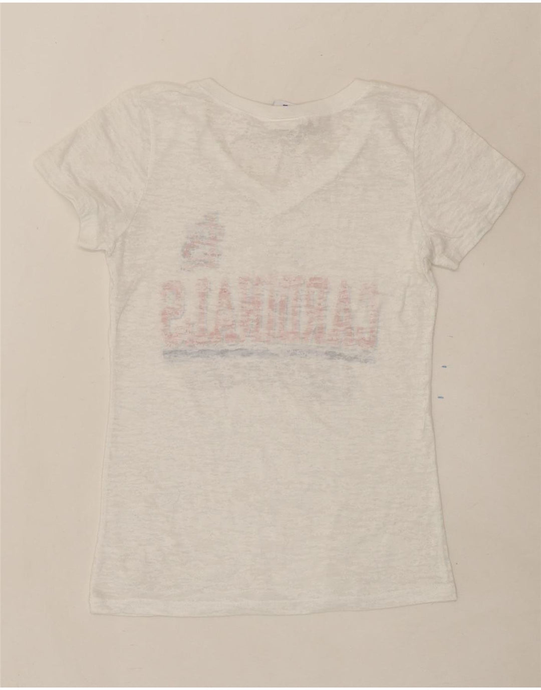 GENUINE MERCHANDISE Womens Graphic T-Shirt Top UK 12 Medium White Vintage Genuine Merchandise and Second-Hand Genuine Merchandise from Messina Hembry 