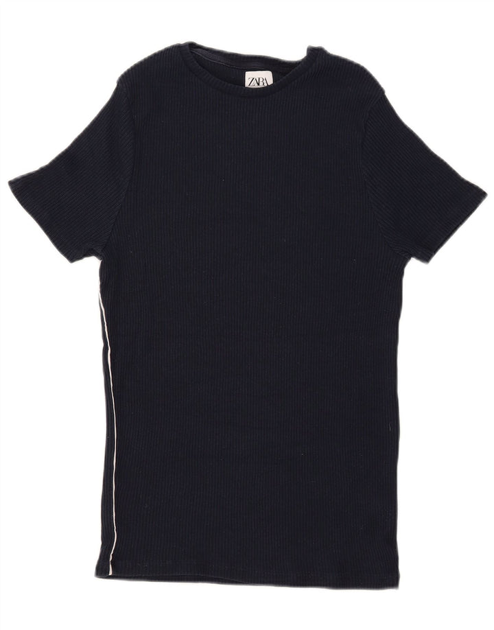 Мужская футболка Zara Top Medium Темно-синяя