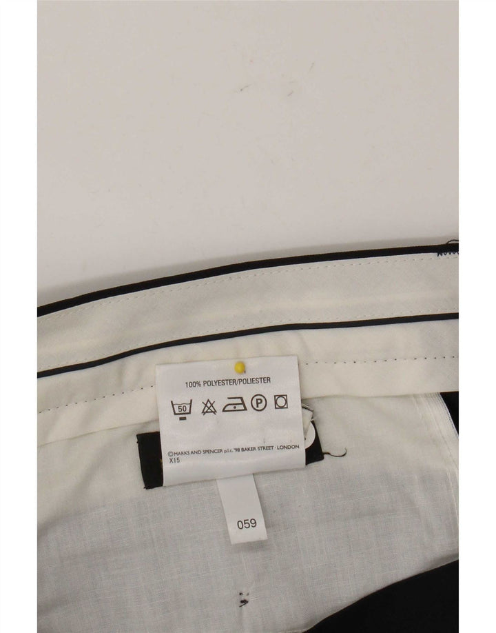 Мужские костюмные брюки Marks & Spencer W34 L26 темно-синие из полиэстера