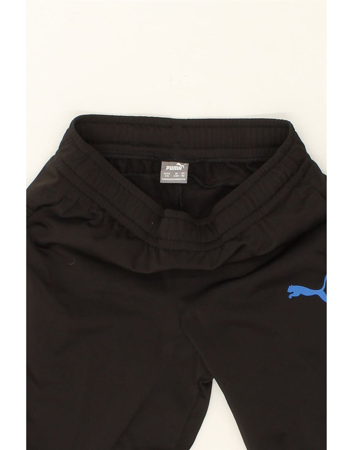 PUMA Boys Tracksuit Trousers 9-10 Years Medium  Black Polyester Vintage Puma and Second-Hand Puma from Messina Hembry 