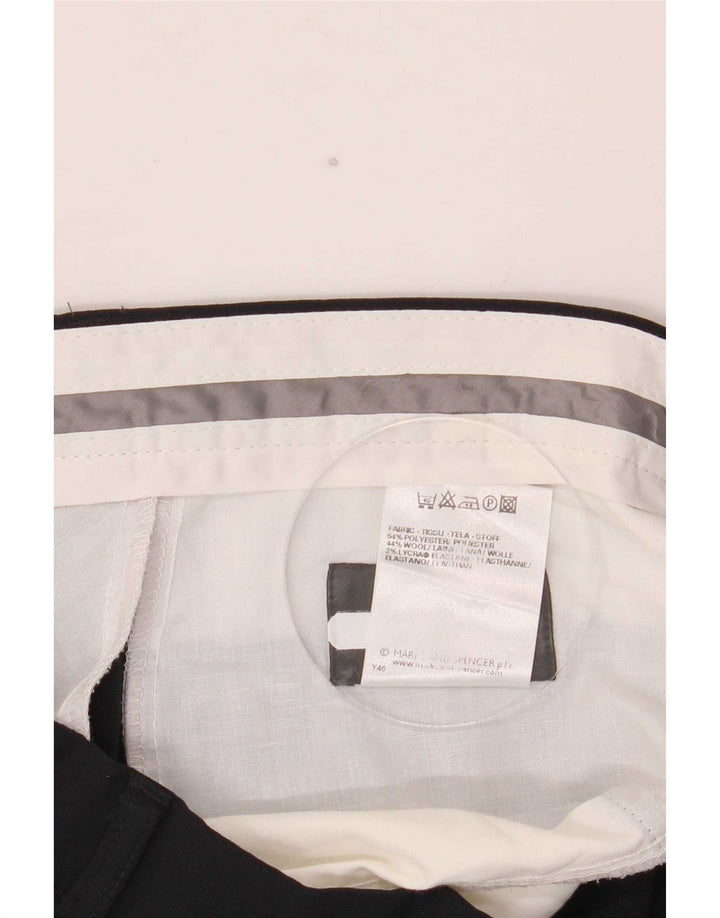 Мужские костюмные брюки Marks & Spencer W34 L29 темно-синие из полиэстера