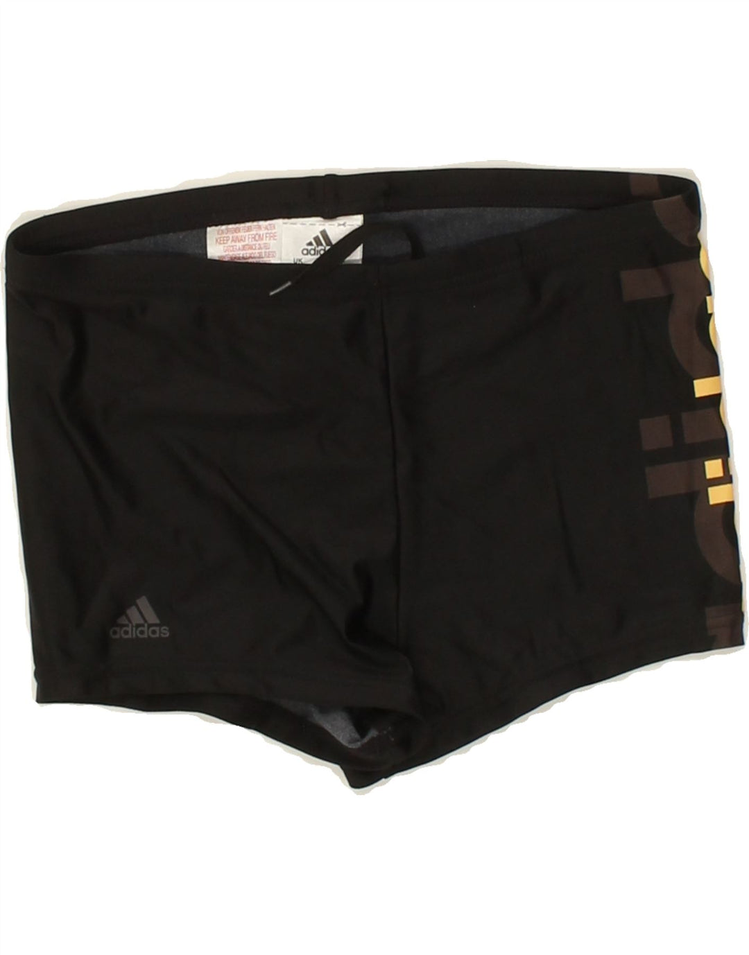 ADIDAS Boys Graphic Sport Shorts 11-12 Years Black Polyester Vintage Adidas and Second-Hand Adidas from Messina Hembry 