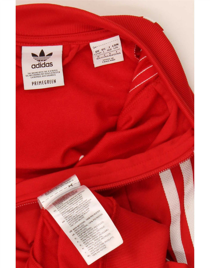 Спортивный костюм Adidas для девочек, верхняя куртка 13-14 лет, красный полиэстер