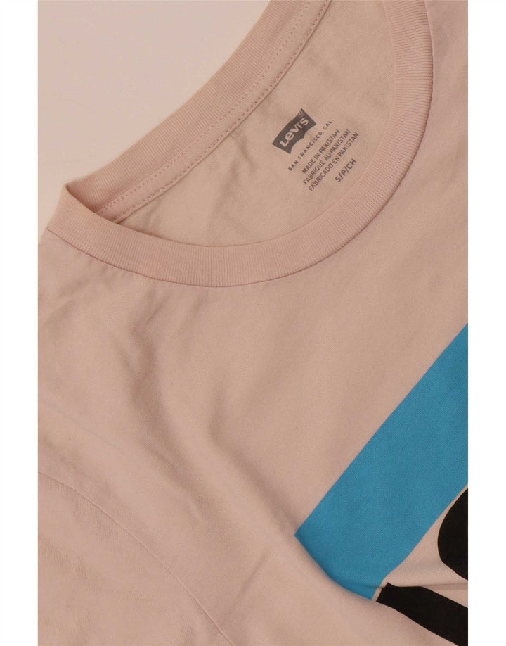 Женская футболка с рисунком Levi's Top UK 10, маленькая розовая