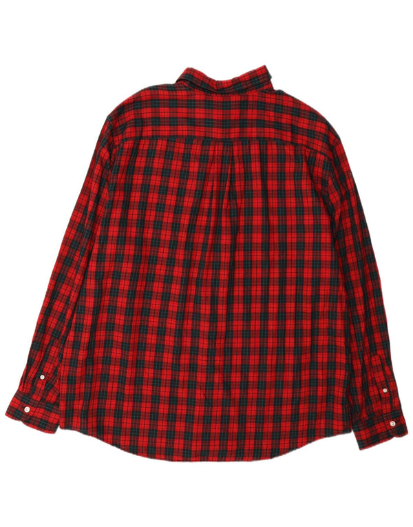 Мужская фланелевая рубашка Chaps 2XL, хлопок в красную клетку