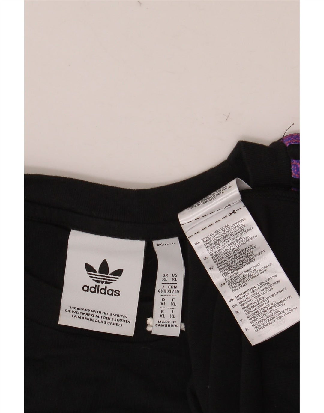 Мужская футболка ADIDAS Top XL, черный хлопок