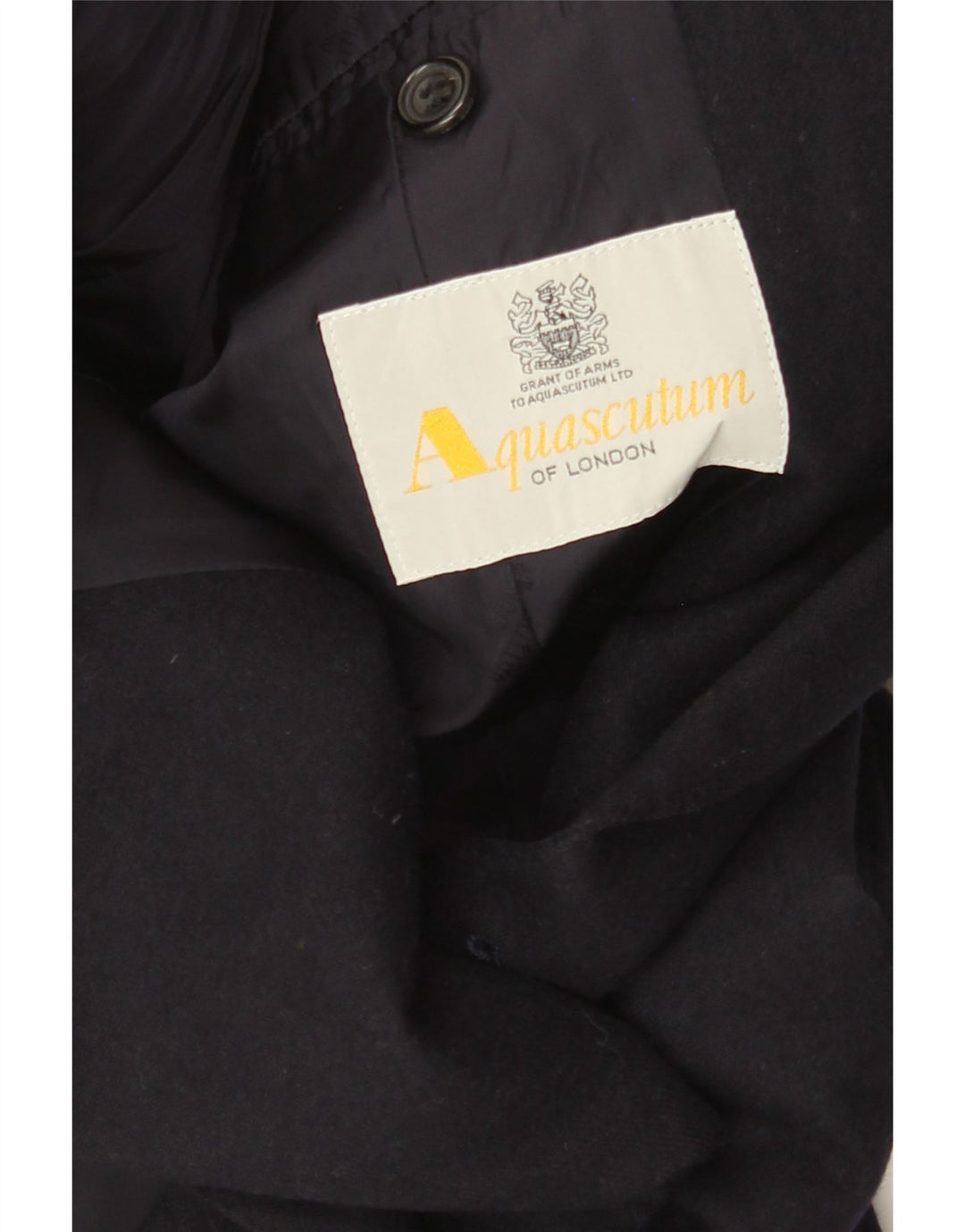 Мужской двубортный пиджак Aquascutum, Великобритания, 36, маленький, темно-синий