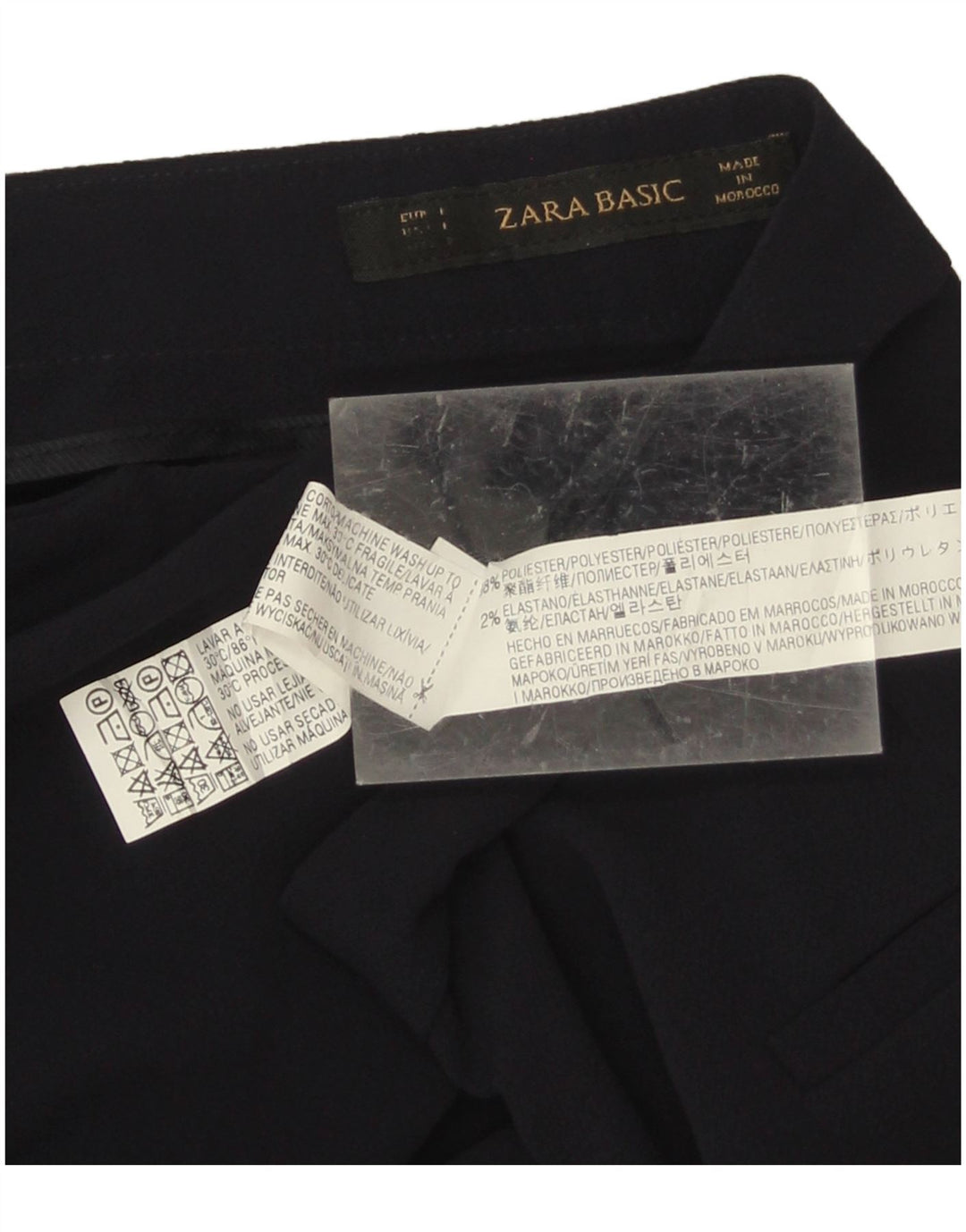 Женские шорты чинос Zara W32, темно-синий, полиэстер, большие размеры