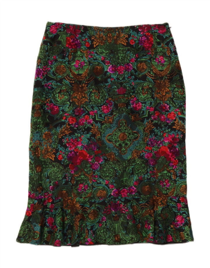 VINTAGE Womens Trumpet Skirt W28 Medium  Multicoloured Floral Vintage Vintage and Second-Hand Vintage from Messina Hembry 