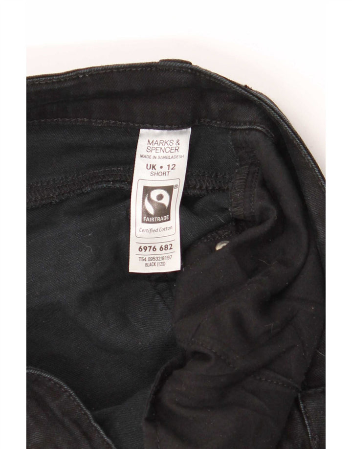 Женские короткие джинсы Marks & Spencer UK 12, средние W34 L27, черные