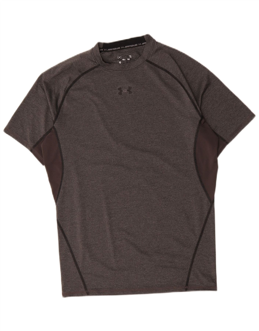 Мужская футболка Under Armour Top среднего серого цвета с цветными блоками