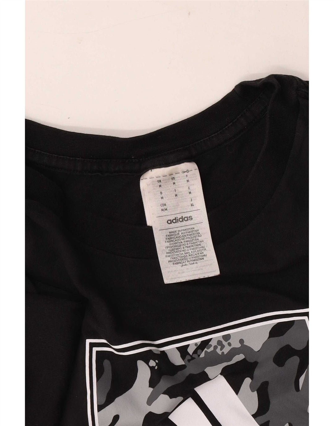 Мужская футболка с рисунком Adidas Top Medium Black Cotton