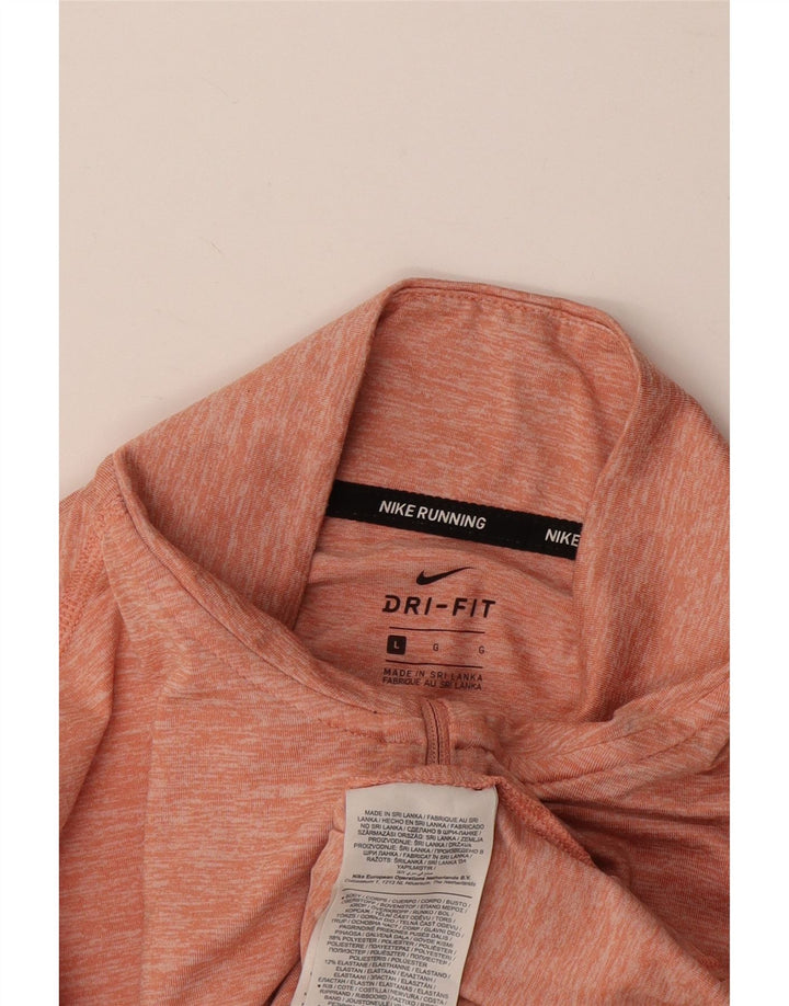 Женский спортивный пуловер NIKE Dri Fit UK 16, большой розовый в крапинку