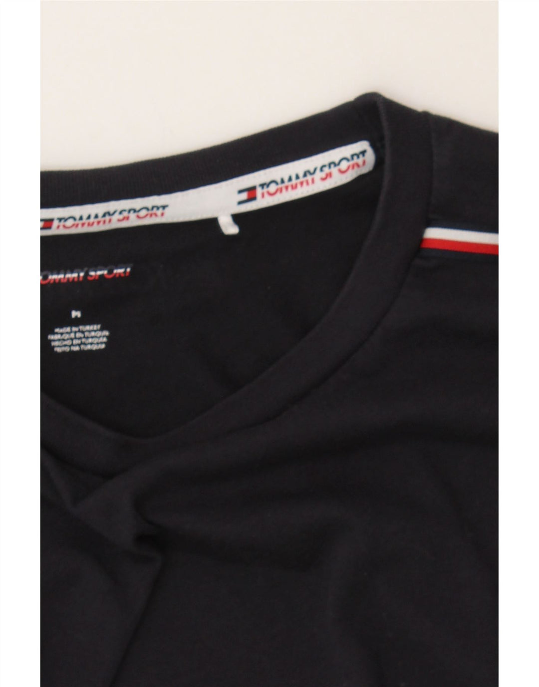 TOMMY HILFIGER Mens T-Shirt Top Medium Black Cotton Vintage Tommy Hilfiger and Second-Hand Tommy Hilfiger from Messina Hembry 