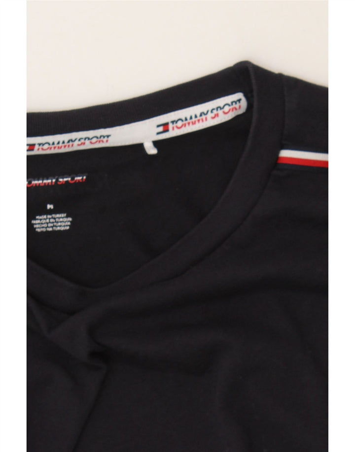 TOMMY HILFIGER Mens T-Shirt Top Medium Black Cotton Vintage Tommy Hilfiger and Second-Hand Tommy Hilfiger from Messina Hembry 