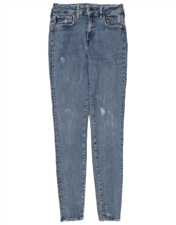 Женские потертые джинсы скинни Superdry W30 L29 синие