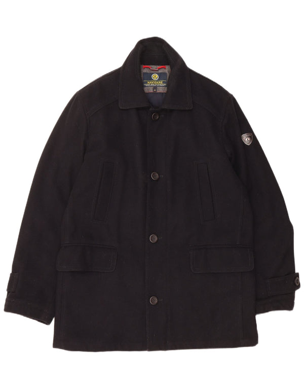 Мужское пальто NAVIGARE UK 38, среднее, черное, шерстяное