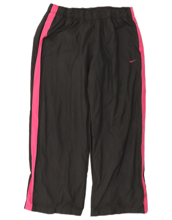Женские укороченные спортивные брюки Nike UK 18 XL, серые, полиэстер с цветными блоками
