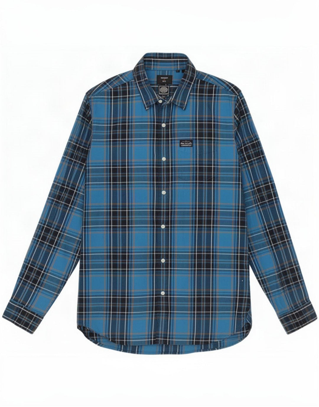 Мужская фланелевая рубашка Superdry, большая синяя клетка