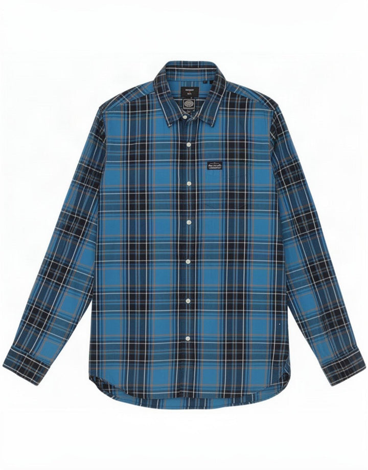 Мужская фланелевая рубашка Superdry, большая синяя клетка