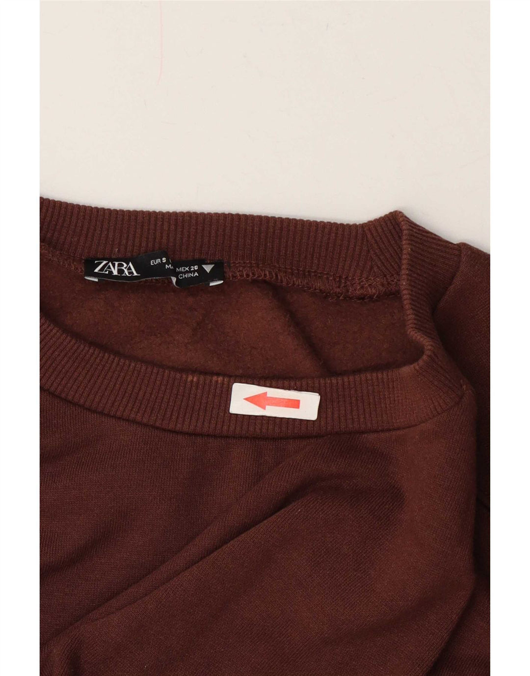 Женский укороченный свитер Zara UK 10, маленький коричневый