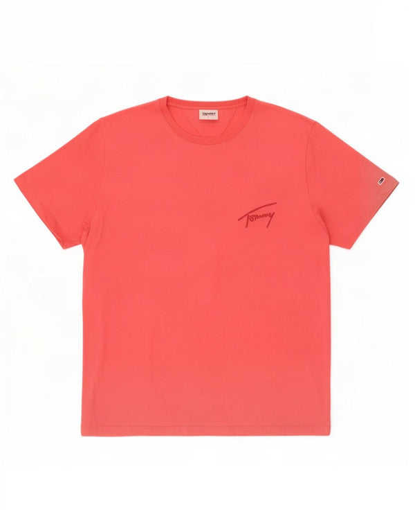 Женская футболка Tommy Hilfiger Top UK 16, большой розовый хлопок