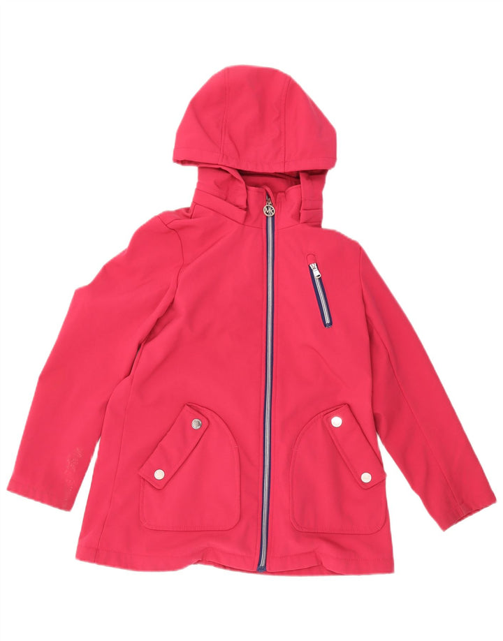 Ветровка с капюшоном Michael Kors для девочек 7-8 лет, розовый полиэстер