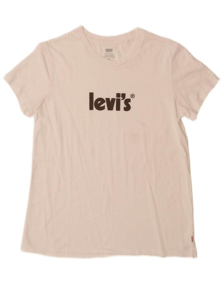 Женская футболка с рисунком LEVI'S Top UK 12 Medium White