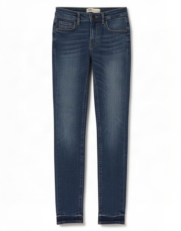 Женские джинсы скинни Zara EU 34 2XS W24 L29, синий хлопок