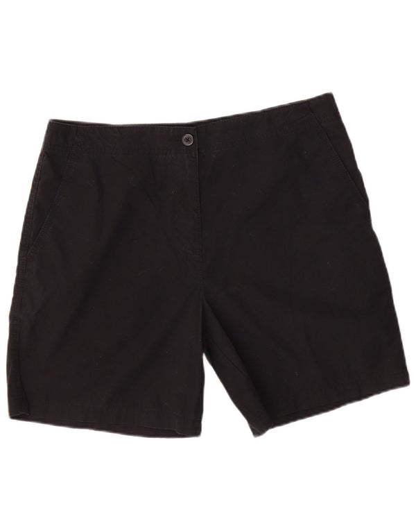 Женские повседневные шорты Marks & Spencer UK 12 Medium W30, черный хлопок