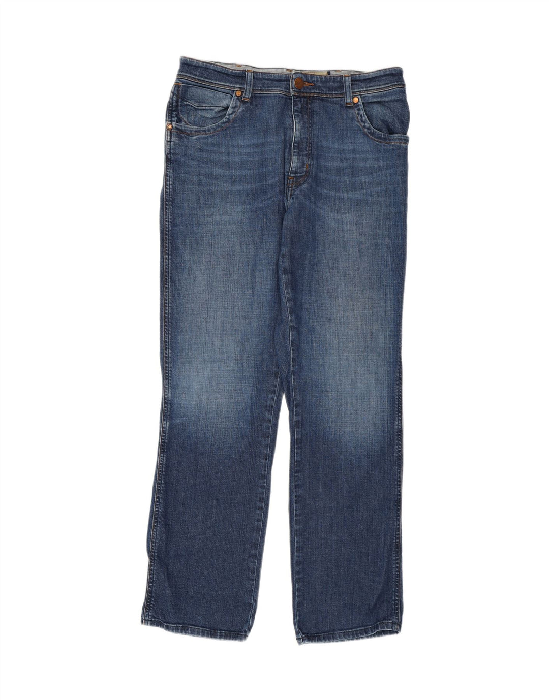 Джинсы мужские прямые WRANGLER W32 L31 синие, хлопок