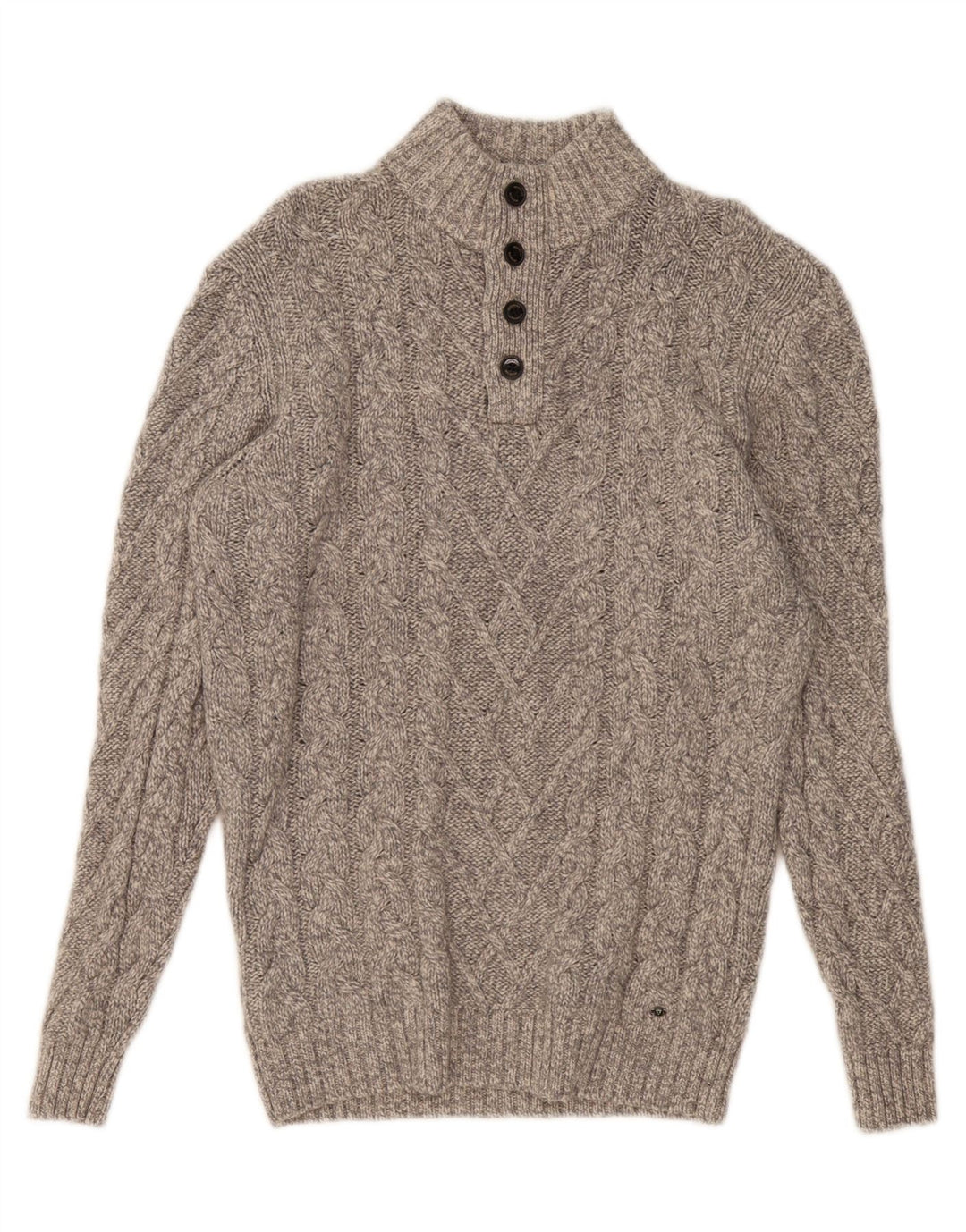 Мужской свитер WESTBURY на пуговицах, средний серый шерстяной свитер