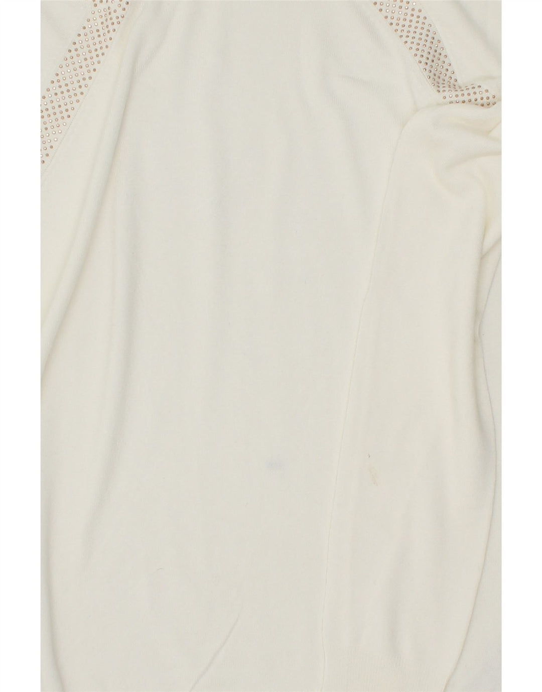 LIU JO Womens Boat Neck Jumper Sweater UK 12 Medium White Viscose Vintage Liu Jo and Second-Hand Liu Jo from Messina Hembry 