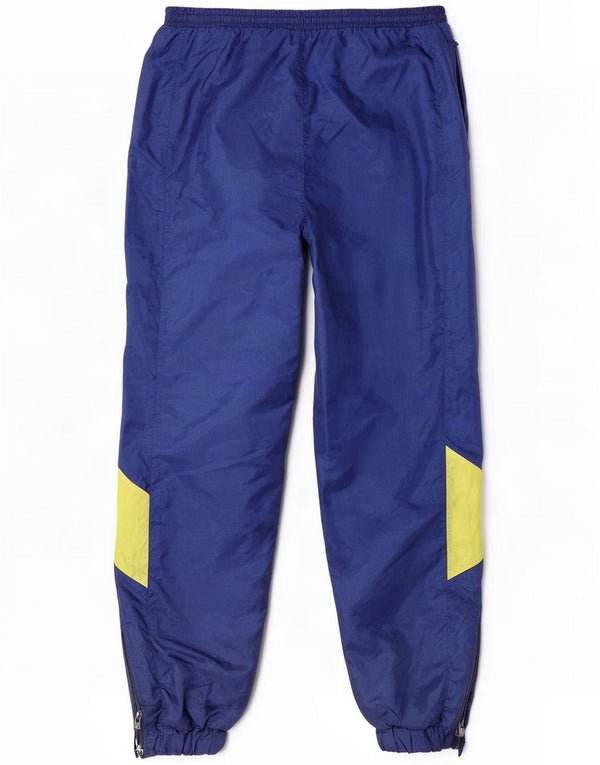 Vintage Mens Tracksuit Trousers Joggers XL Blue Colourblock Polyamide