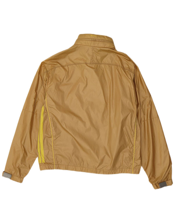 Винтажная мужская куртка-дождевик с капюшоном UK 40, большая бежевая