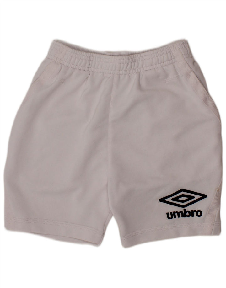 UMBRO Спортивные шорты с рисунком для мальчиков 8-9 лет, белые