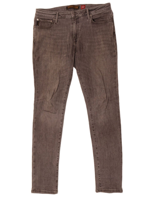 Superdry Mens Skinny Jeans W36 L34 Grey Cotton