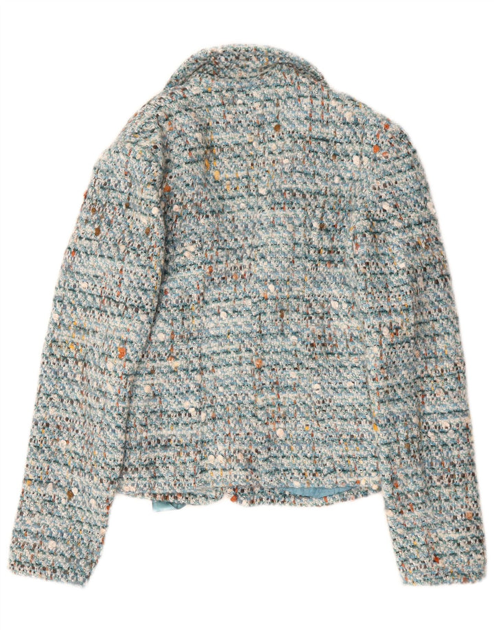 Женский пиджак с завязкой спереди Luisa Spagnoli IT 40, маленький синий в крапинку