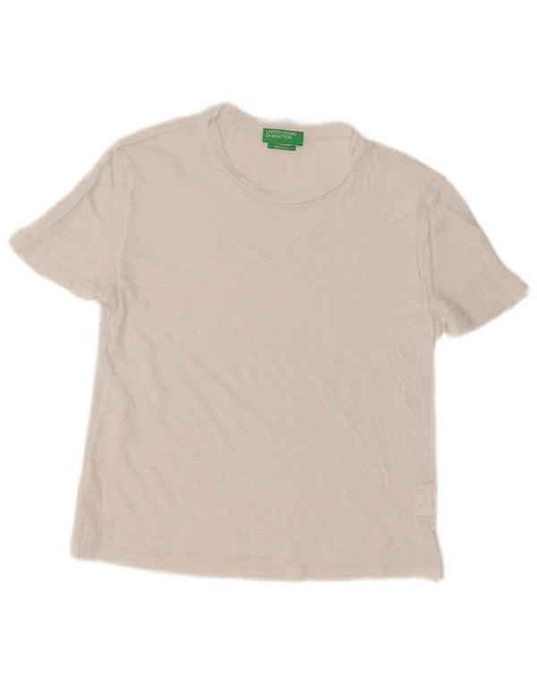 Женская футболка Benetton Top UK 6 XS, белый лен
