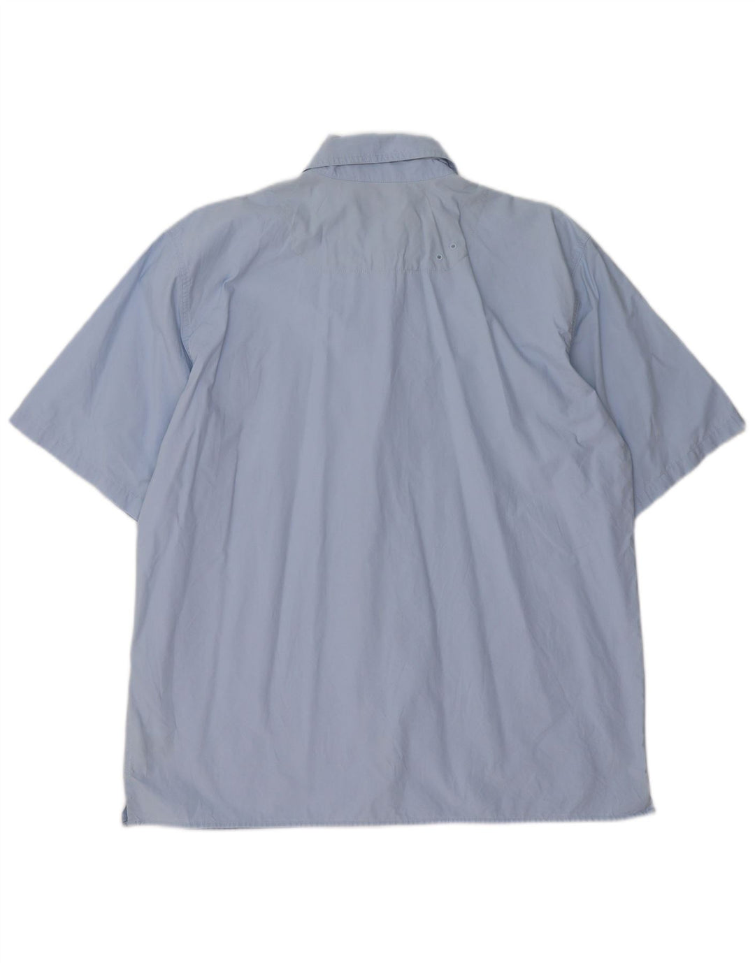 COLUMBIA Mens Short Sleeve Shirt Large Blue Cotton